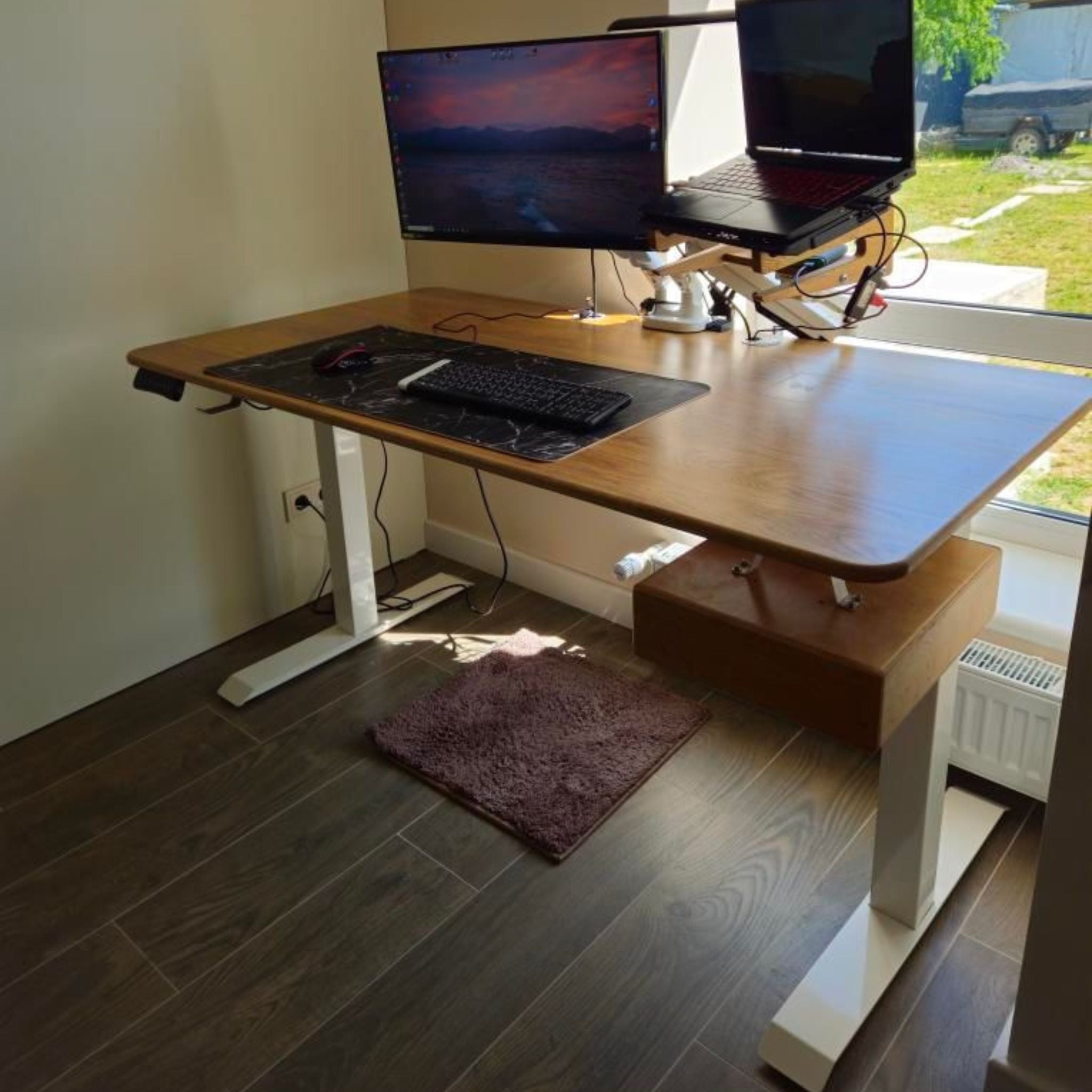 Wooden tabletops for computer tables