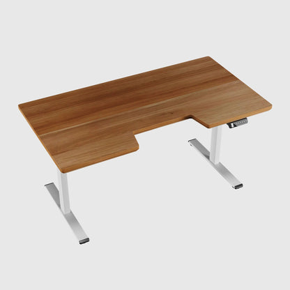 BESTFIT height-adjustable table with wooden table top