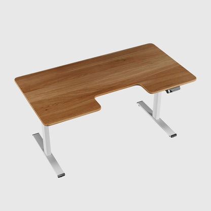 BESTFIT height-adjustable table with wooden table top