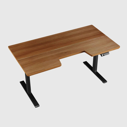 BESTFIT height-adjustable table with wooden table top