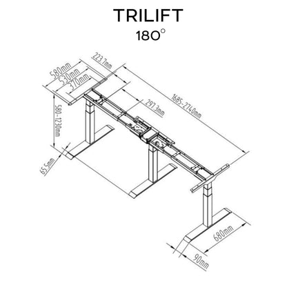 <tc>Трехмоторная рама для стола с регулировкой высоты TRILIFT</tc>