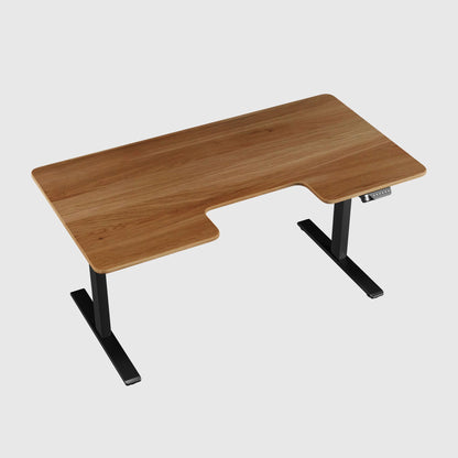 BESTFIT height-adjustable table with wooden table top