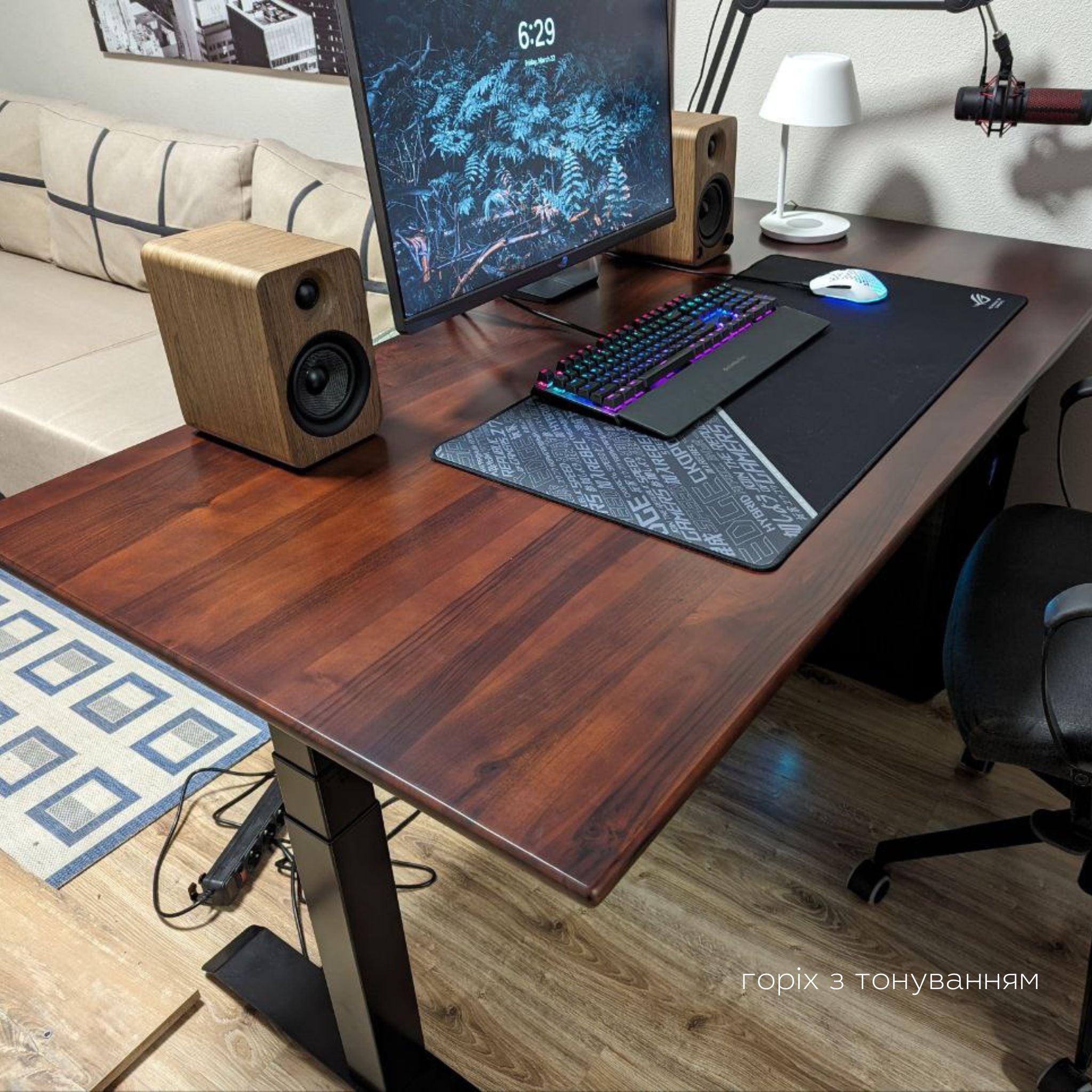 Wooden tabletops for computer tables