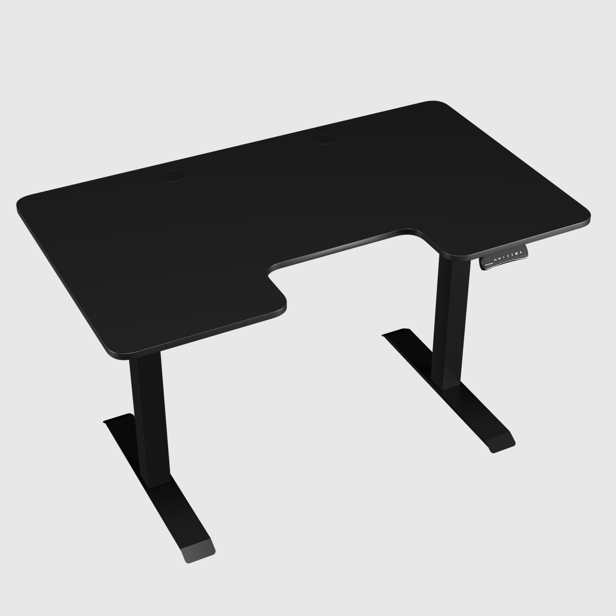 Table with height adjustment BASIC BLACK with chipboard table top