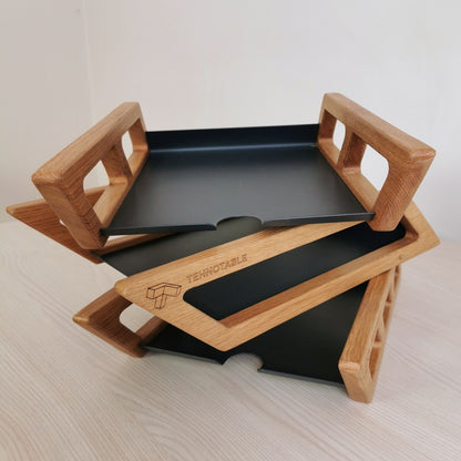 Document tray made of natural oak