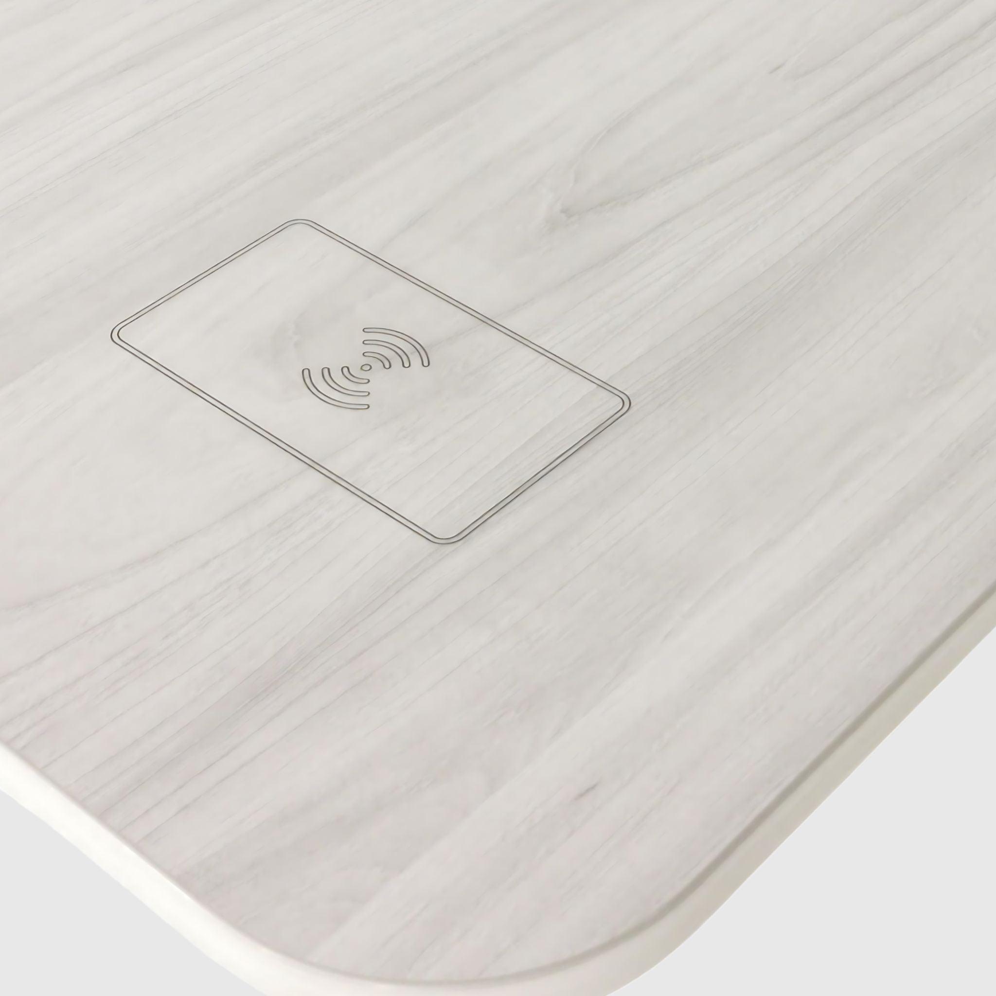 Wireless charging is built into the tabletop