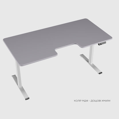 BESTFIT height-adjustable table with wooden table top