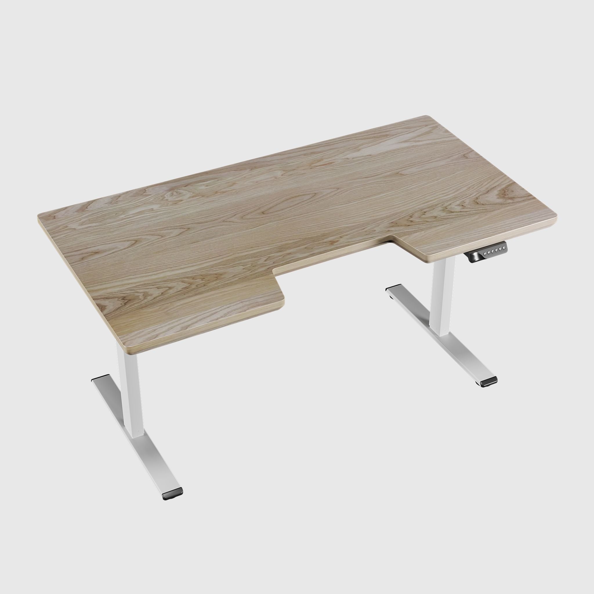 BESTFIT height-adjustable table with wooden table top