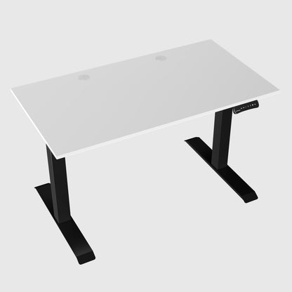 Table with height adjustment BASIC WHITE with chipboard table top