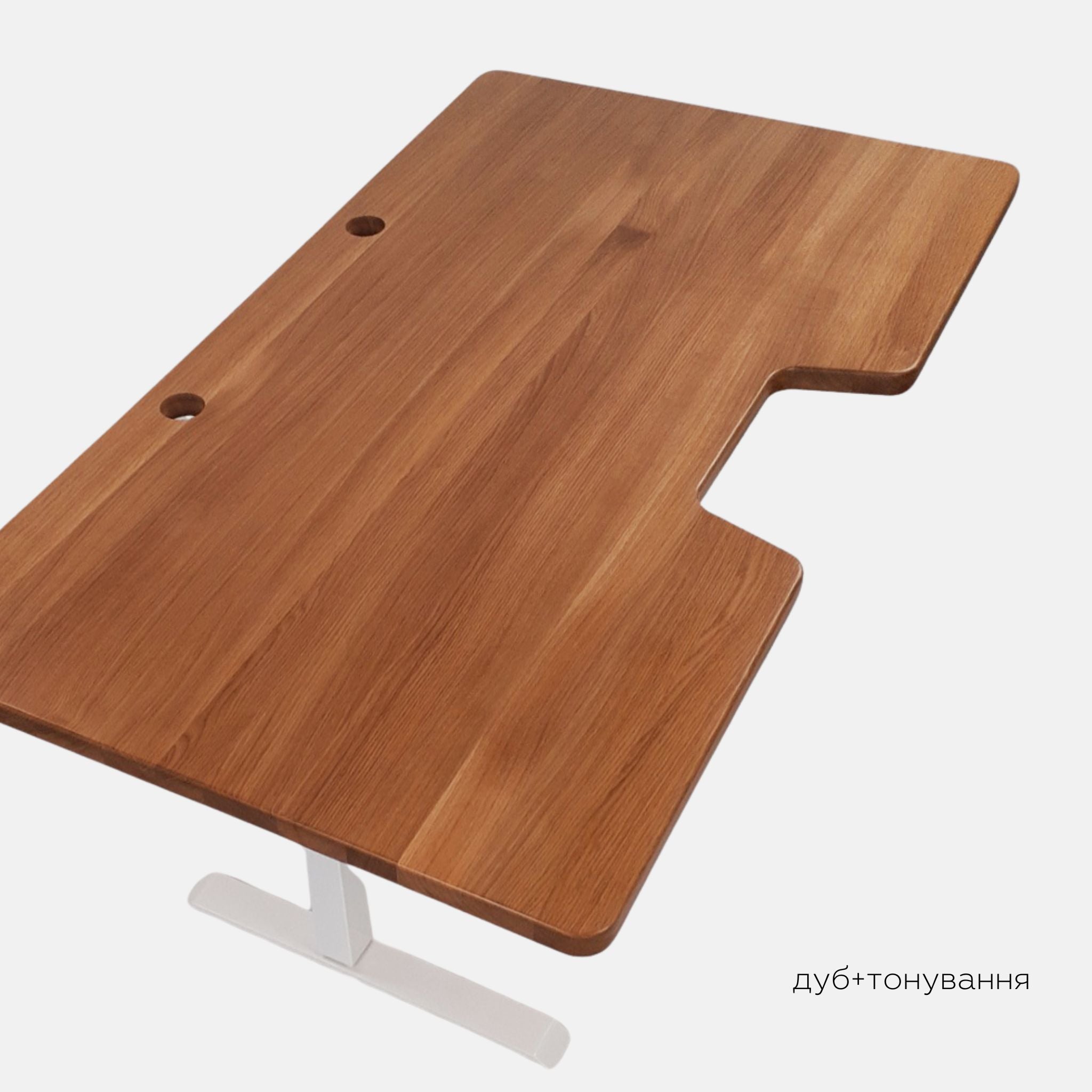 BESTFIT height-adjustable table with wooden table top