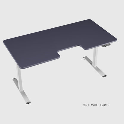 BESTFIT height-adjustable table with wooden table top