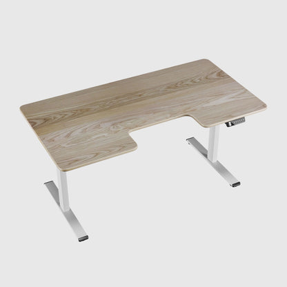 BESTFIT height-adjustable table with wooden table top