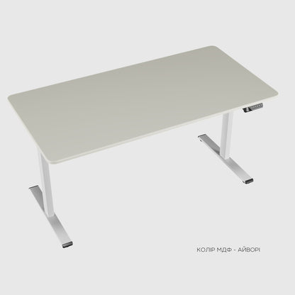 BESTFIT height-adjustable table with wooden table top