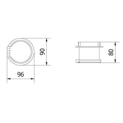 Recessed socket with USB A+C, interchangeable ports (USB-A, HDMI, RJ45) and wireless charging