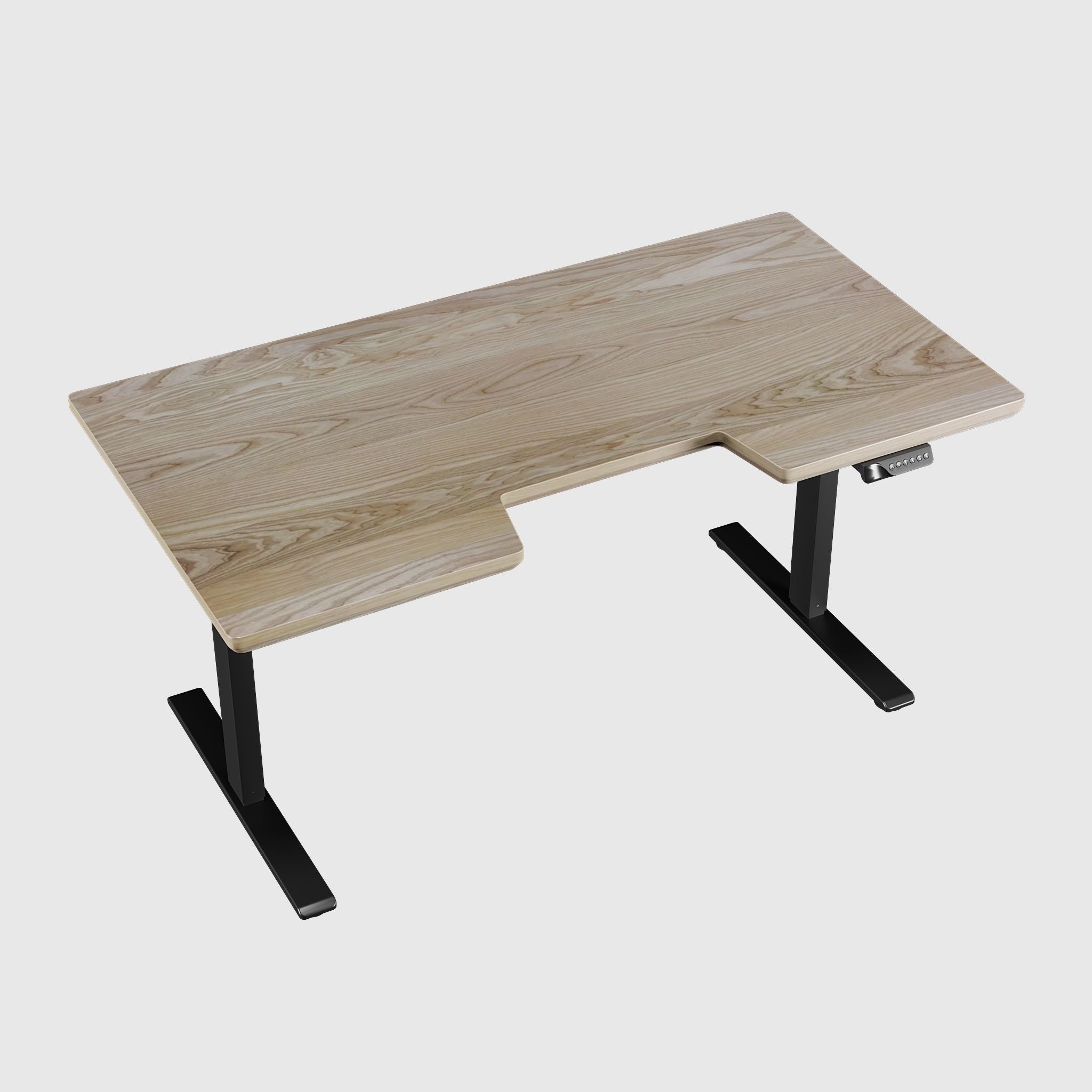 BESTFIT height-adjustable table with wooden table top