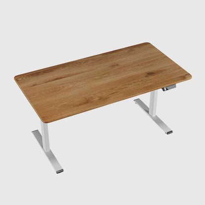 BESTFIT height-adjustable table with wooden table top