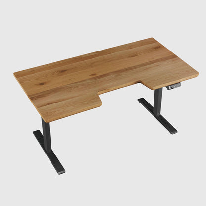 BESTFIT height-adjustable table with wooden table top