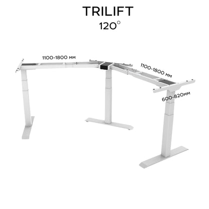 Three-motor table frame with TRILIFT height adjustment