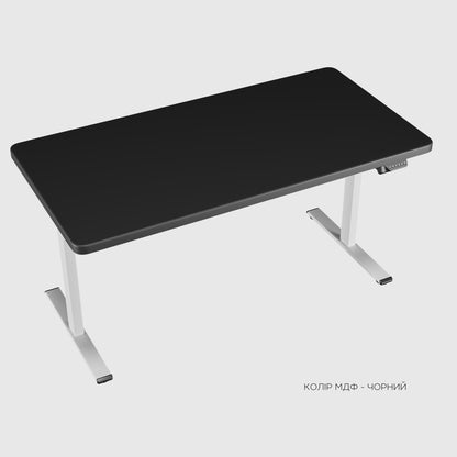 BESTFIT height-adjustable table with wooden table top