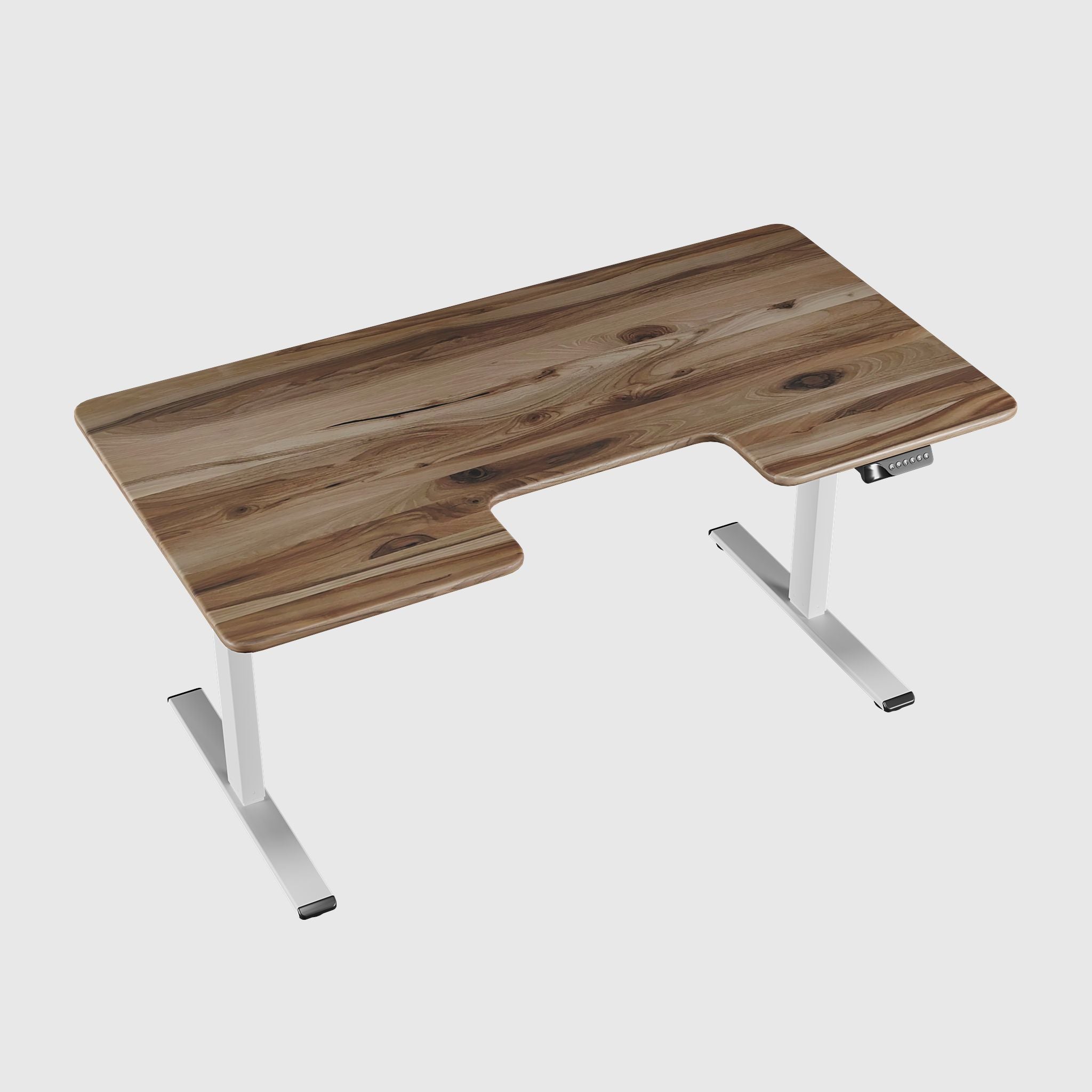 BESTFIT height-adjustable table with wooden table top