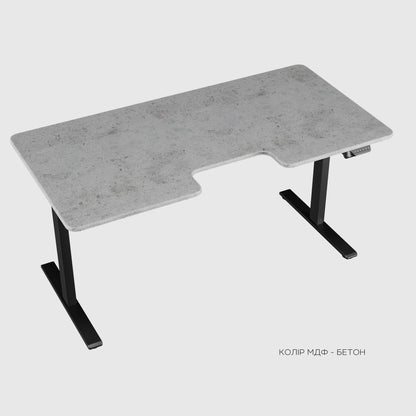 BESTFIT height-adjustable table with wooden table top