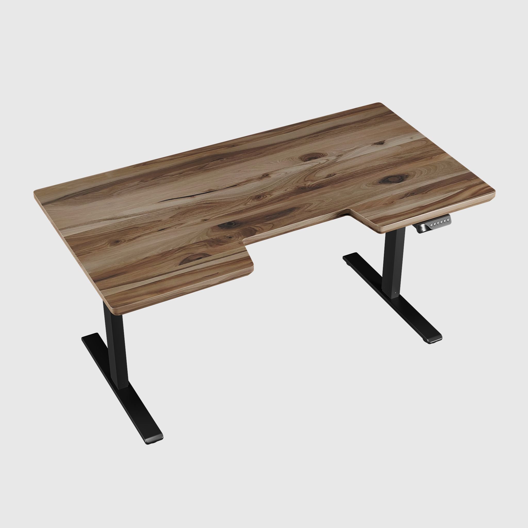 BESTFIT height-adjustable table with wooden table top