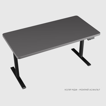 BESTFIT height-adjustable table with wooden table top